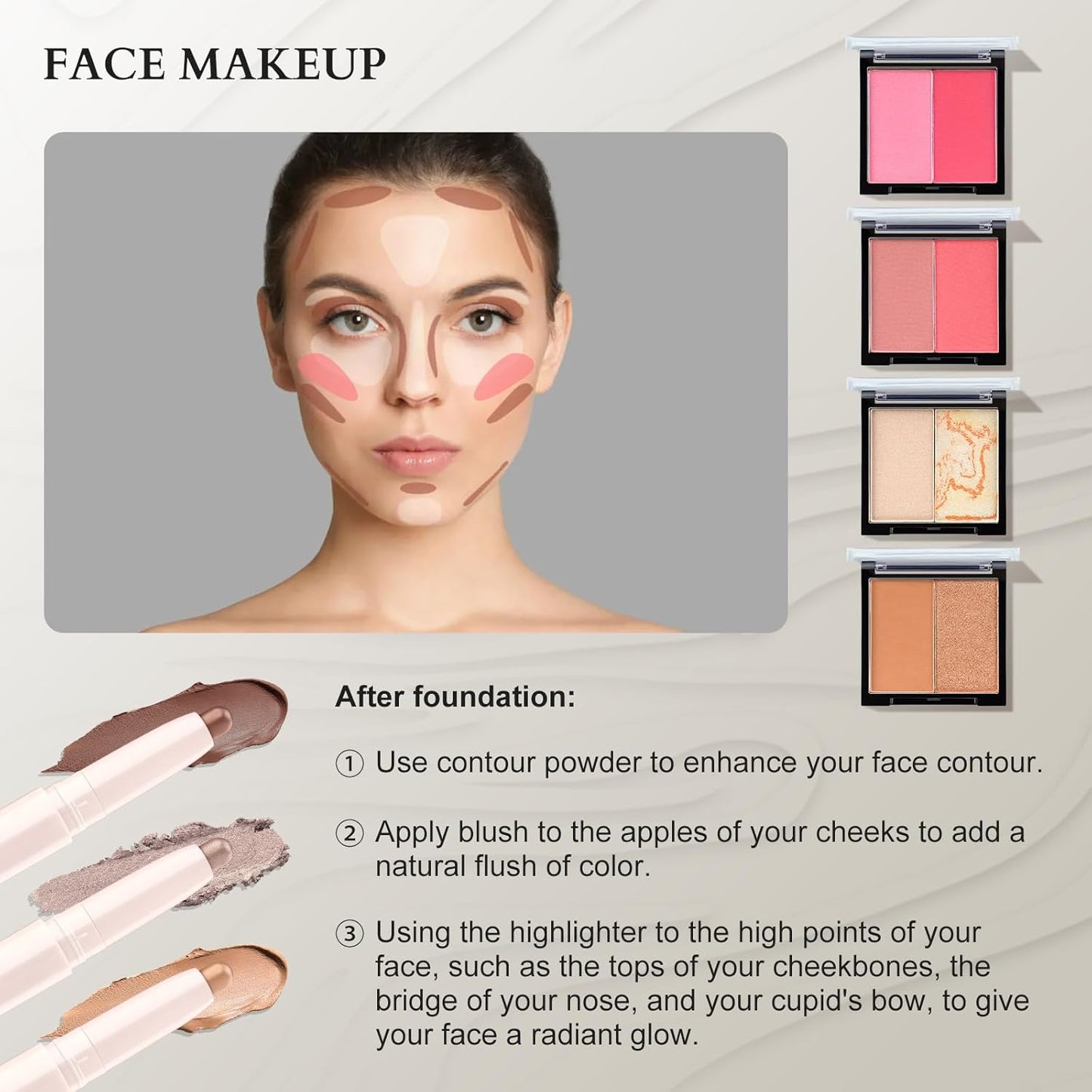 Color Nymph Professional Makeup Set for Teens, Girls & Women - Full Kit with Storage Train Case, Beginner Cosmetics Kit with Eyeshadow, Blush, Lipstick, Lipgloss, Mascara & Tools - Pink