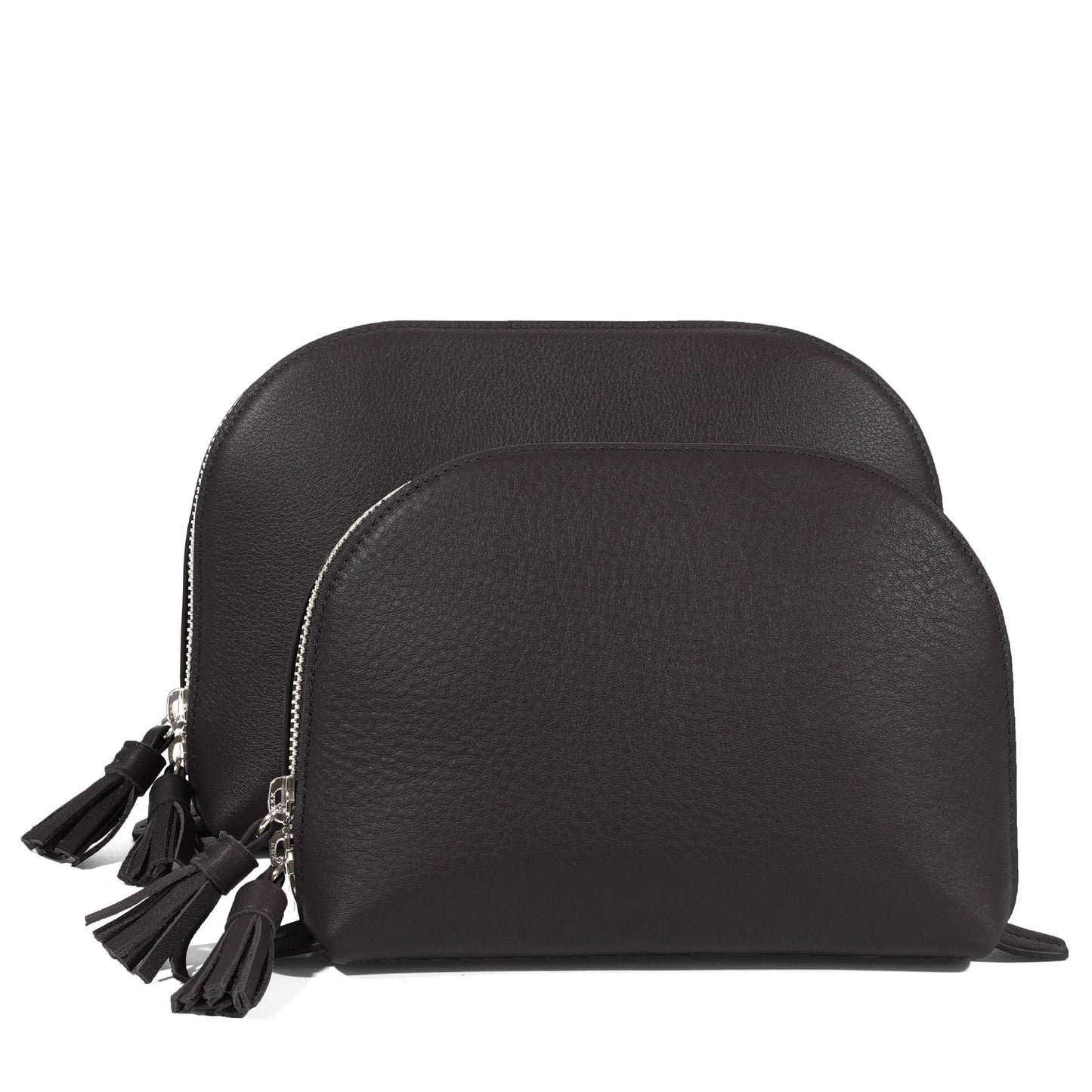 Leatherology Cognac Clamshell Makeup Bag Set